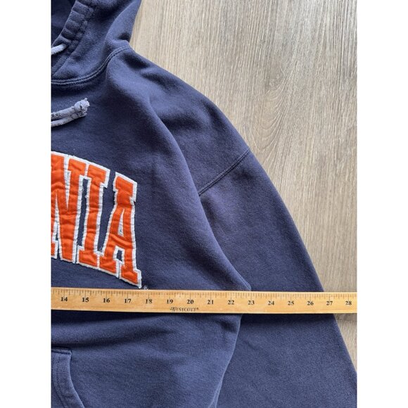 Rare Vintage Y2K Virginia Cavaliers NCAA Blue Hoodie University Collegiate Sport - Picture 8 of 9